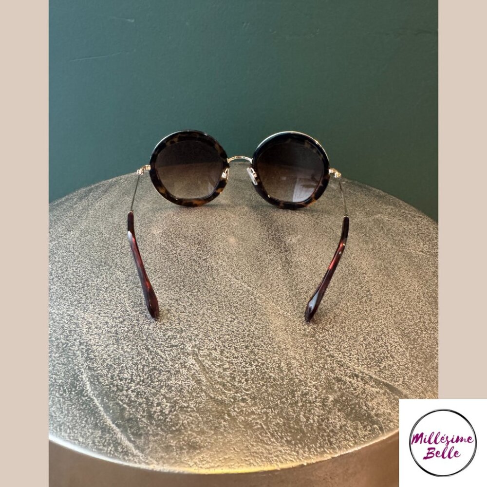 Round Lens Animal Print Sunglasses - Picture 2 of 3